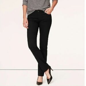 LOFT Modern Slim Womens Jeans Straight Black Summer Preppy Fall Classic